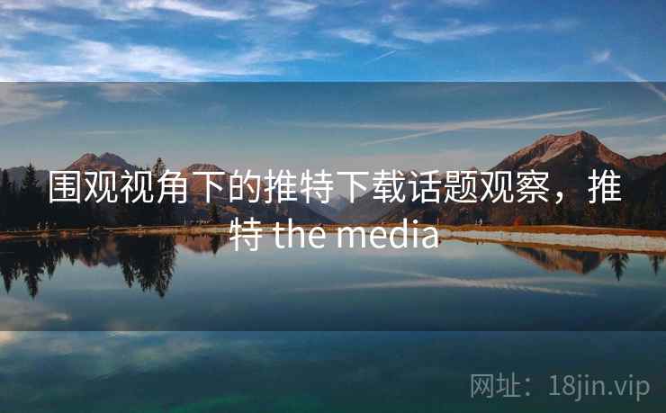 围观视角下的推特下载话题观察，推特 the media