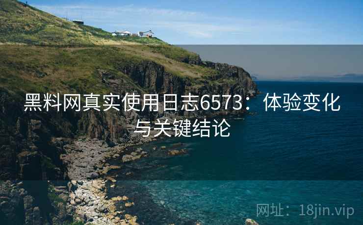 黑料网真实使用日志6573：体验变化与关键结论