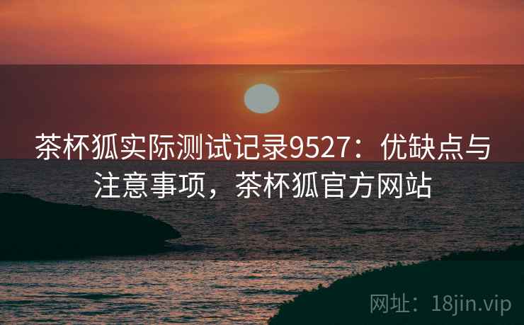 茶杯狐实际测试记录9527：优缺点与注意事项，茶杯狐官方网站